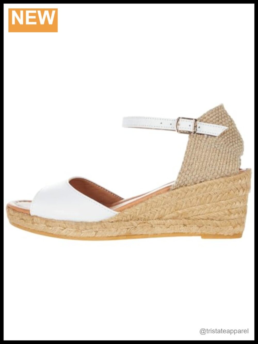 Handcrafted Leather Espadrille Wedge Sandal Made in Spain - Picture 3 of 6